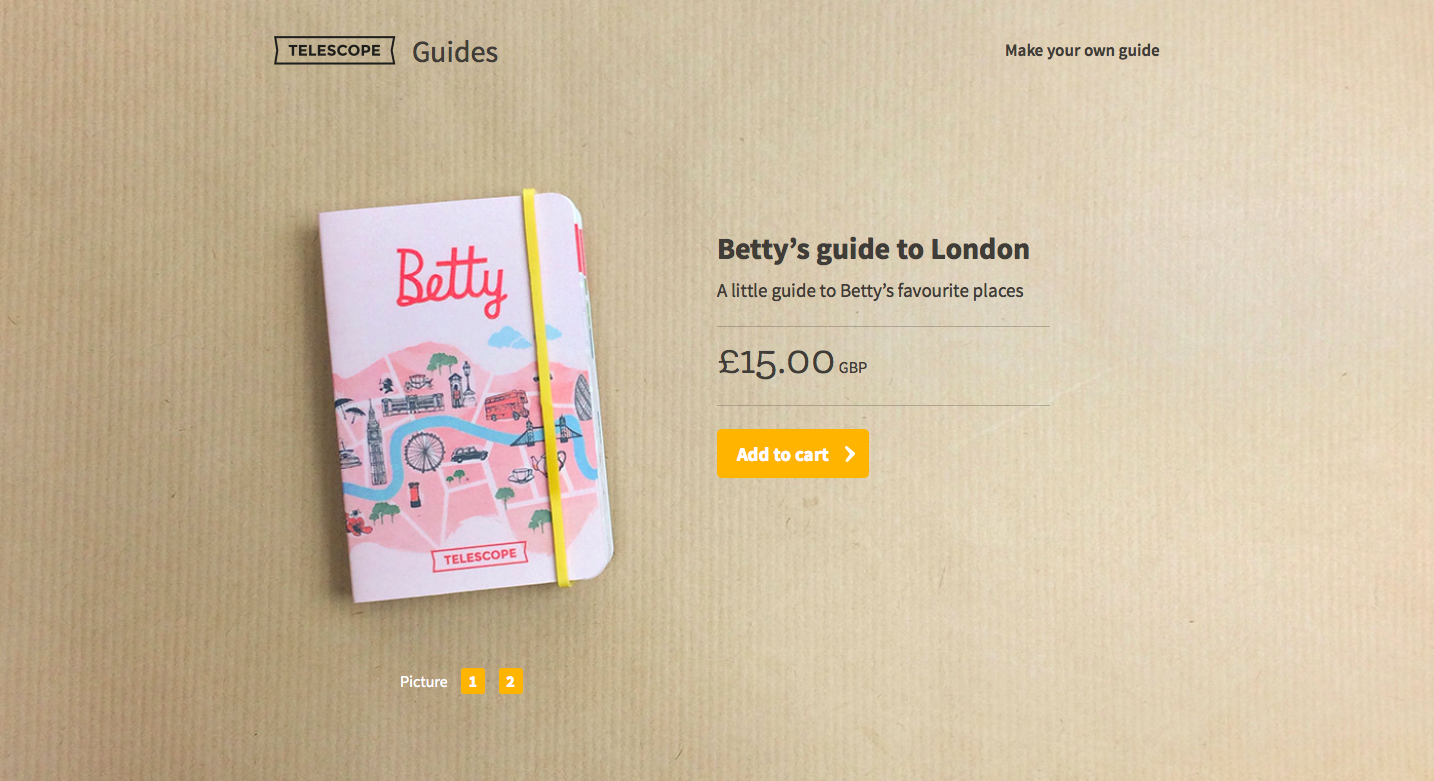 Betty collaboration landing page